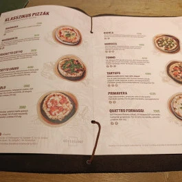 Neverland Bar Escape Room Pizzeria, Budapest - Étlap/itallap