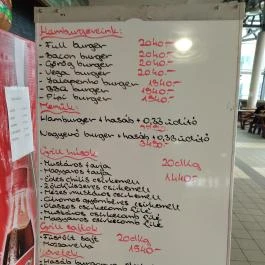 Nincs Abrosz - Fehérvári úti Vásárcsarnok Budapest - Étlap/itallap