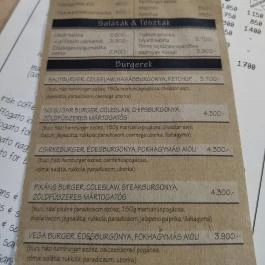 No Sugar Café&Bar Zalakaros - Étlap/itallap