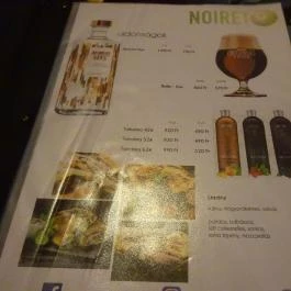 Noiret Biliárd & Darts Szalon Budapest - Étlap/itallap