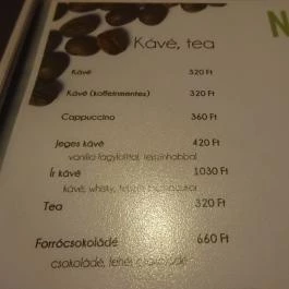 Noiret Biliárd & Darts Szalon Budapest - Étlap/itallap