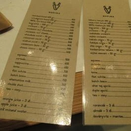 Nor/ma Budapest - Étlap/itallap