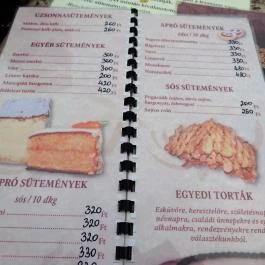 Nosztalgia Cukrászda - Mártírok útja Budapest - Étlap/itallap