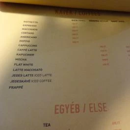 Nyakleves - Múzeum utca Budapest - Étlap/itallap