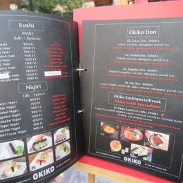 Okiko Sushi & Thai Bar Budapest - Étlap/itallap