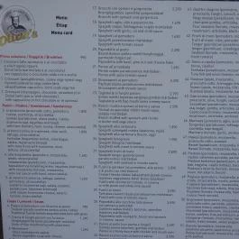 Oliva's - Genuine Italian Food Budapest - Étlap/itallap