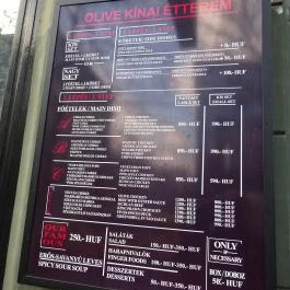Olive Gyorsétterem Budapest - Étlap/itallap