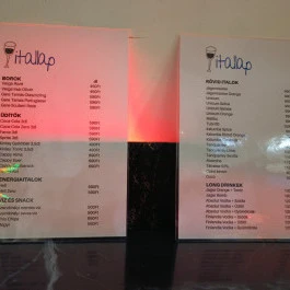 Oportó Borozó Budapest - Étlap/itallap