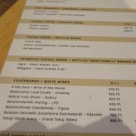 Opus Jazz Club Budapest - Étlap/itallap