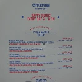Ötkert, Budapest - Étlap/itallap