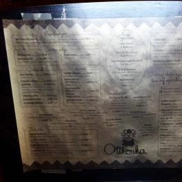 Otthonka Budapest - Étlap/itallap