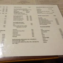 Otthonka Budapest - Étlap/itallap