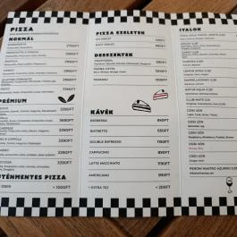 Pacsi Pizzéria & Kulturális Központ Budapest - Étlap/itallap