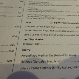 Padron Tapas Budapest - Étlap/itallap