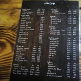 Pajta Pub Budapest - Étlap/itallap