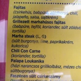 Palapa Mexikói Étterem Szentendre - Étlap/itallap