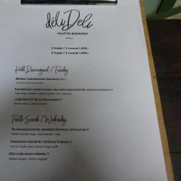 Paletta Bisztró Budapest - Étlap/itallap