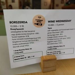 Paletta Bisztró Budapest - Étlap/itallap