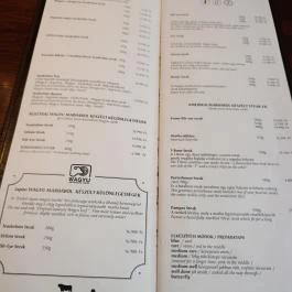 Pampas Argentin Steakhouse Budapest - Étlap/itallap