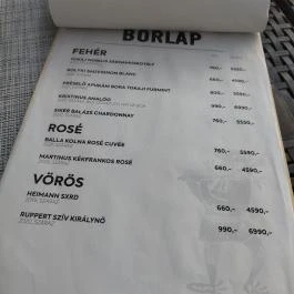 Pán Bisztró Budapest - Étlap/itallap