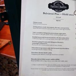 Panificio il Basilico - Belvárosi Piac Budapest - Étlap/itallap