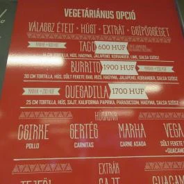 Papitos Mexican Street Food Budapest - Étlap/itallap