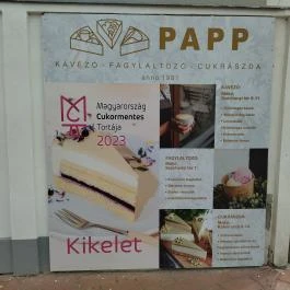 Papp Fagyizó Makó - Étlap/itallap