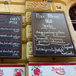 Paprika Jancsi Étterem Budapest - Étlap/itallap