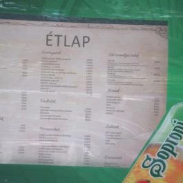 Park Vendéglő, Ajka - Étlap/itallap
