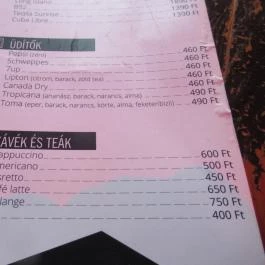 Parlament Bistro & Bar Budapest - Étlap/itallap