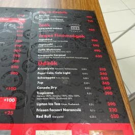 Pascucci Kávézó - Váci úti Tesco Budapest - Étlap/itallap