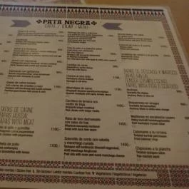 Pata Negra Buda Budapest - Étlap/itallap