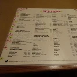 Pata Negra Pest Budapest - Étlap/itallap
