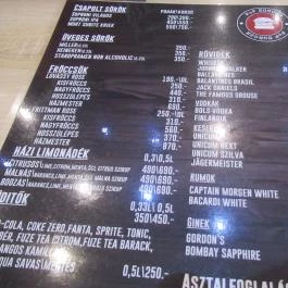 PeP Burger Újbuda Budapest - Étlap/itallap
