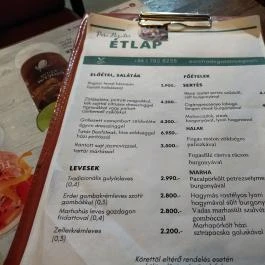 Perc Bisztró, Budapest - Étlap/itallap