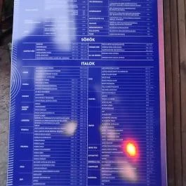 Perem Bár Budapest - Étlap/itallap