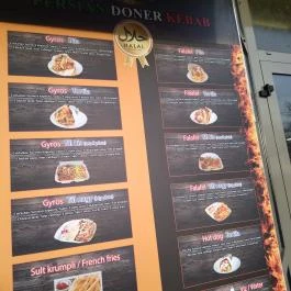 Persian Döner Kebab Budapest - Étlap/itallap
