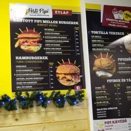 Pesti Pipi - Nyugati Budapest - Étlap/itallap