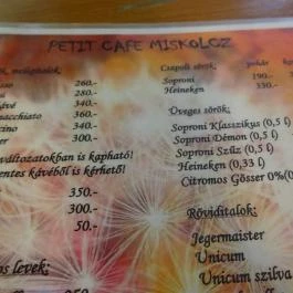 Petit Cafe Miskolcz, Miskolc - Étlap/itallap