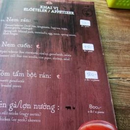 Pho 18 Vietnami Étterem Budapest - Étlap/itallap