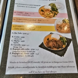 Pho 90's Vietnámi Bisztró Budapest - Étlap/itallap