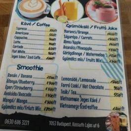 Pho-Astoria Bistro Budapest - Étlap/itallap