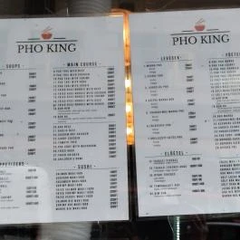 Pho King Budapest - Étlap/itallap