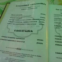 Pikoló Vendéglő Bakonybél - Étlap/itallap