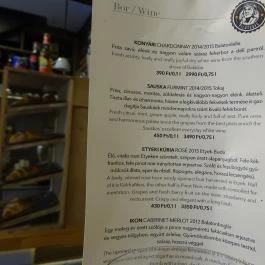 Pilot Cafe - Andrássy út Budapest - Étlap/itallap