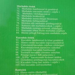 Ping Kínai Étterem Budapest - Étlap/itallap