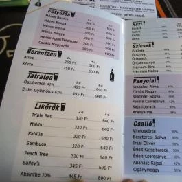 Pingvin Pub, Budapest - Étlap/itallap