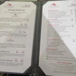 Pinot Noir Étterem, Egerszalók - Étlap/itallap