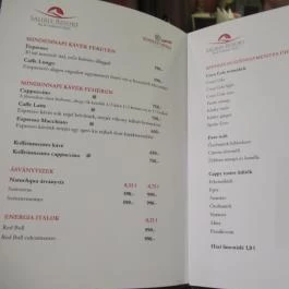 Pinot Noir Étterem, Egerszalók - Étlap/itallap