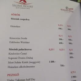 Pinot Noir Étterem, Egerszalók - Étlap/itallap